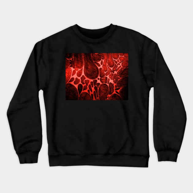 BURNT ORANGE NEON  WORLD WIDE WEB Crewneck Sweatshirt by neilstuartcoffey